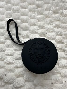 Versace Black Round Lion Medusa Travel Case Wristlet